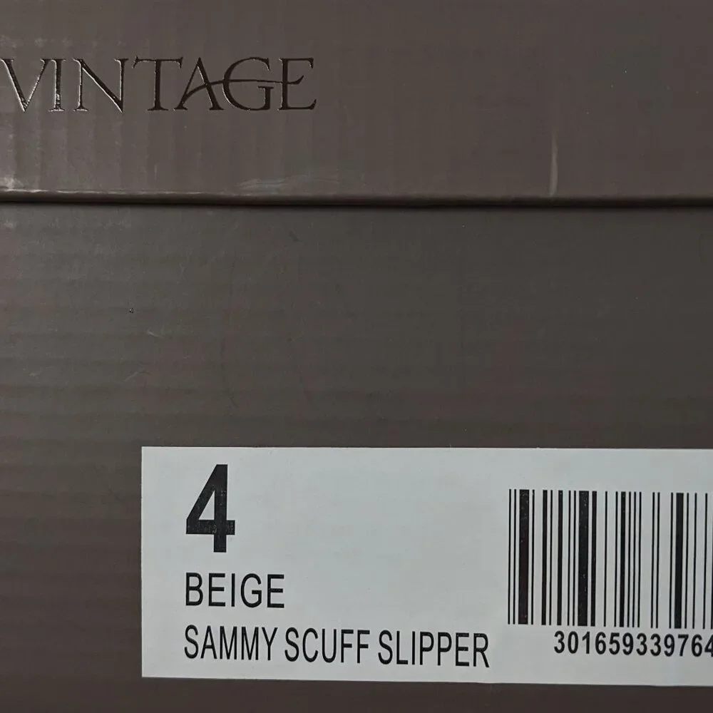 Crown Vintage Sammy Scuff Slippers, Beige, Big Kids 4